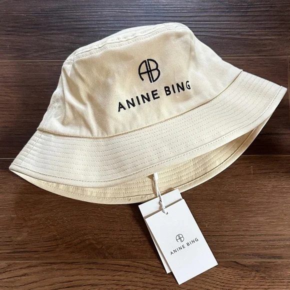 Anine Bing Cool Ivory Nicks Bucket Hat - Picture 1 of 9